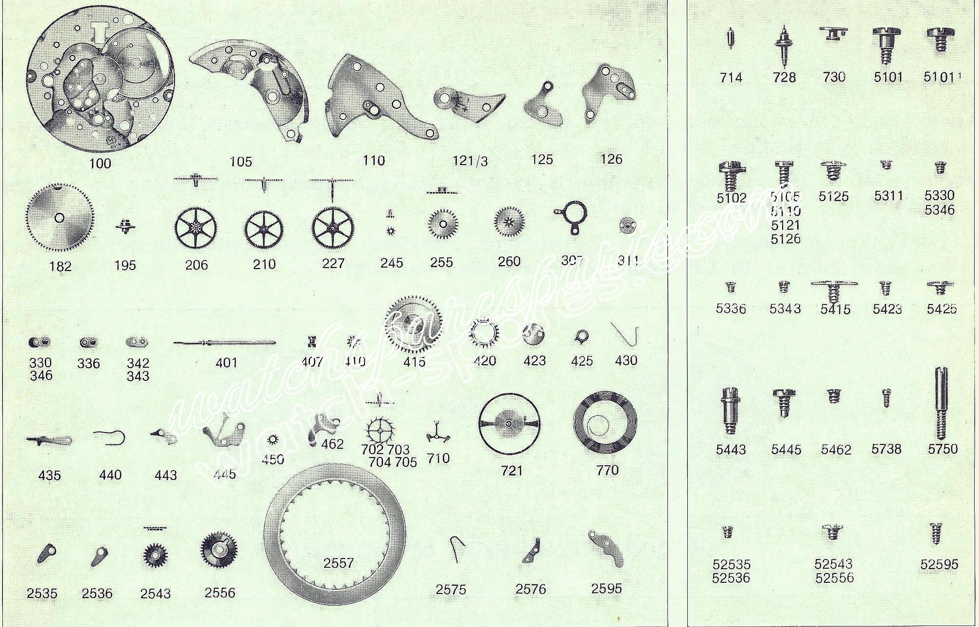 FHF Font 66.4 watch spare parts