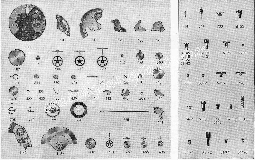 A Schild AS Calibre 1701 Watch spare parts