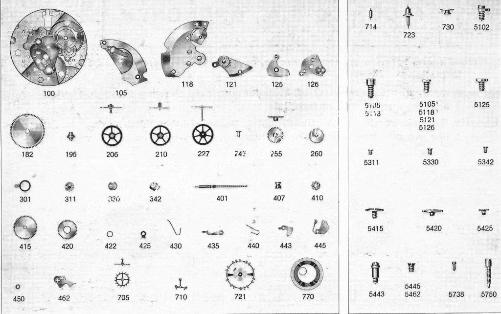 A Schild AS Calibre 1705 Watch spare parts