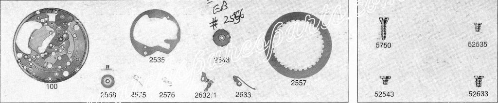 A Schild AS Calibre 1711 watch date part