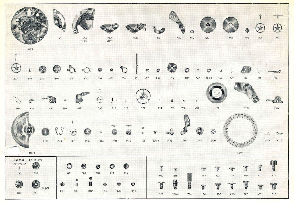 Enicar AR 1126N Automatic Watch spare parts